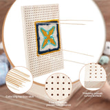 Wooden Crochet Blocking Board, Knitting Positioning Plate, with Wood Pins, Rectangle, Bisque, 304x202x17mm, Hole: 3mm, Pin: 302x3mm