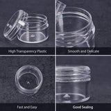 Plastic Bead Containers, Seed Beads Containers, Column, Clear, 4.3x3.1cm, Capacity: 25ml, 16pcs/box