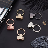 5 Sets 5 Colors Alloy Keychain Clasps, DIY Keychain Making Supplies, with Iron Screws, Mixed Color, 47x25x10mm, Inner Diameter: 4x22mm, 1 set/color