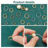 450Pcs 9 Style Zinc Alloy Bead Frame, Round Ring, Mixed Color, 9~13.5x3~3.5mm, 50pcs/style