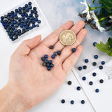 100Pcs Natural Lapis Lazuli Round Beads Strands, 6mm, Hole: 1mm