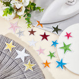 3 Sets 3 Style  Computerized Embroidery Iron on/Sew on Patches, Costume Accessories, Appliques, Star, Mixed Color, 38~57x39~59x1.5mm, 19pcs/set, 1 set/style