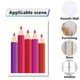 8 Sheets 8 Styles PVC Waterproof Wall Stickers, Self-Adhesive Decals, for Window or Stairway Home Decoration, Rectangle, Pencil, 200x145mm, about 1 sheets/style
