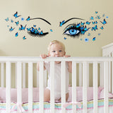 PVC Wall Stickers, Wall Decoration, Eye Pattern, 390x800mm