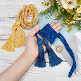 2Pcs 2 Colors Polyester Graduation Honor Rope, with Tassel Pendant Decoration for Graduation Students, Mixed Color, 169cm, 6mm, 1pc/color