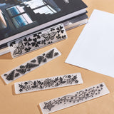 10Pcs 10 Styles Transparent Clear Plastic Embossing Template Folders, For DIY Scrapbooking/Photo Album Decorative/Embossed Paper, Stamp Sheets, Mixed Patterns, 3x15cm, 1pc/style