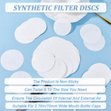 150Pcs 3 Style Circular Quantitative Filter Paper, Laboratory Filter Paper, Funnel Filter Paper, White, 70x0.1~0.15mm, 50pcs/style