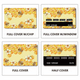 PVC Plastic Waterproof Card Stickers, Self-adhesion Card Skin for Bank Card Decor, Rectangle, Bees, 186.3x137.3mm