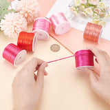6 Rolls 6 Colors Nylon Rattail Satin Cord, Beading String, for Chinese Knotting, Jewelry Making, Mixed Color, 2mm, about 10.93 yards(10m)/roll, 1 roll/color
