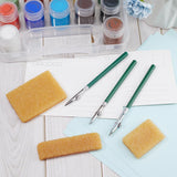 Painting Tools Sets, including 3Pcs Art Ruling Pen, Iron Head & Plastic Handle Fine Line Masking Fluid Pen, 4Pcs Rubber Eraser, Mixed Color