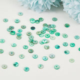 150Pcs Natural Freshwater Shell Beads, Dyed, Disc, Light Sea Green, 6x1mm, Hole: 1.2mm