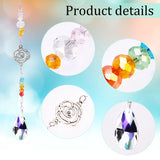 DIY Jewelry Making Finding Kit, Including Teardrop & Leaf & Heart Glass Pendants & Beads, Hamsa Hand & Tree & Flower Alloy Pendants & Links, Mixed Color, 176Pcs/box