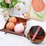 2Pcs 2 Style PVC Leather Storage Tray Box with Snap Button, for Key, Phone, Coin, Wallet, Watches, Square, Sienna, 175~200x190~200x1.5~5.5mm, 1pc/style
