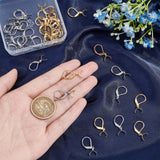 40Pcs 2 Colors 304 Stainless Steel Leverback Earring Findings with Pendant Bails, Golden & Stainless Steel Color, 23.5x12x2.5mm, Pin: 0.8mm and 0.6mm, 20pcs/color