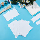 1Set PP Plastic Spatulas Set, Bakeware Making Tools, Rectangle with Ruffles & 1Pc Bristle Paint Brush, White, 95~121x24~81x1mm