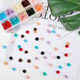 Opaque Resin Beads, Rose Flower, Mixed Color, 9x7mm, Hole: 1mm, 200pcs/box