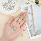 304 Stainless Steel Leverback Earring Findings, with Loop and Jump Rings, Stainless Steel Color, 160pcs/box