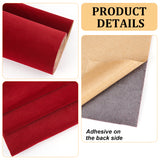 Adhesive Velvet Flocking Liner, for Jewelry Drawer Craft Fabric Peel Stick, Dark Red, 250x0.8mm, 4m/bag