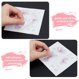 Waterproof Cherry Blossom PET Waterpoof Car Stickers, Car Decals for Vehicles Body, Windshield Decor, Pink, 110x100x0.2mm