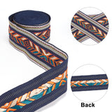 Ethnic Style Embroidery Polycotton Ribbons, Jacquard Ribbon, Tyrolean Ribbon, Garment Accessories, Arrow Pattern, Colorful, 1-7/8 inch(48mm), about 5yards/roll