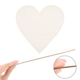 Unfinished Wood Heart Cutout Shape, for Wedding, Valentine, DIY Supplies, BurlyWood, 25x25x0.2cm