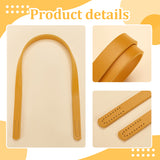 PU Leather Sew on Bag Handles, for Purse Making, Goldenrod, 61.3~61.5x1.85x0.4cm, Hole: 1.8mm