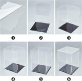 Acrylic Display Box, for Model Toy Display, Clear, 11x11x0.2cm