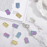 36Pcs 18 Style Zinc Alloy Pendants, Rectangle with Tarot Charm, Mixed Color, 23.3~23.5x14~14.5x1.5mm, Hole: 1.8mm, 2pcs/style