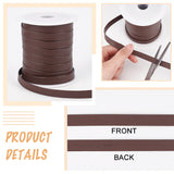 22.5 Yards Flat PU Leather Cords, for Garment Accessories, with 1Pc Plastic Empty Spool, Coconut Brown, 10x0.8mm