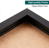 Plastic Photo Frames, Tabletop Display Photo Frame, Rectangle, Black, 220x170x28.5mm, Inner Diameter: 190x138mm