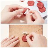 60Pcs 3 Style Adhesive Wax Seal Stickers, For Envelope Seal, Flower Pattern, 30.8x30.8x2.2mm, 20pcs/style