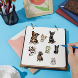 Custom PVC Plastic Clear Stamps, for DIY Scrapbooking, Photo Album Decorative, Cards Making, Cat Shape, 160x110mm, 2pcs/set