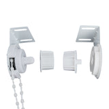 Beaded Chain Rolling Blind Replacement Repair Kit, 5mm Roller Blind Fittings, including Bracket, Bead Chain, White