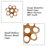 1000Pcs Iron Bead Caps, Flower, Multi-Petal, Antique Bronze, 6x1mm, Hole: 1mm