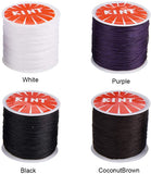 Round Waxed Polyester Cords, Twisted Cord, Mixed Color, 0.5mm, about 106m/roll, 1roll/color, 4rolls/set