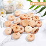 Wooden Wheels, DIY Wooden Crafts Toy Accessories, BurlyWood, 35.5x12mm, Hole: 2.5mm