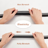 4Pcs 2 Colors 95% Elastic Fiber & 5% Spandex Stripe Pattern Polyester Ribbing Fabric for Cuffs, Waistbands Neckline Collar Trim, Edge Trimming, Mixed Color, 1100x30x1.5mm, 2pcs/color