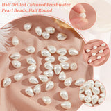 1 Strands Natural Shell Beads Strands, Teardrop, White, 11x8mm, Hole: 0.7mm, about 35pcs/strand, 15.94''(40.5cm)