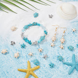 DIY Ocean Theme Beades Jewelry Making Finding Kit, Including Synthetic Turquoise & Alloy Beads, Starfish & Turtle, Mixed Color, 13.5~18x13.5~15x3.5~8mm, Hole: 1~1.5mm, 148~154Pcs/box