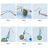 202Pcs DIY Retro Ocean Style Earring Making Kits, Including Alloy Beads & Pendants & Bead Caps, Synthetic Turquoise, Freshwater Shell Pendants, Brass Earring Hooks, Iron Findings, Antique Bronze & Blue Patina