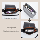 2Pcs 2 Colors Wool Felt Organizer Insert, Felt Bag Organizer, Handbag & Tote Shaper, Mixed Color, 15.1x13.7x4.65cm, 1pc/color