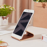 Wood Mobile Phone Holders, Cell Phone Stand Holder, Universal Portable Tablets Holder, Camel, 9.8x7x4.7cm