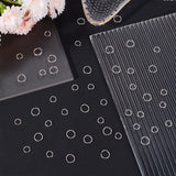 300Pcs 2 Styles 304 Stainless Steel Twisted Jump Rings, Open Jump Rings, Stainless Steel Color, 6.5~8x1.1mm, Inner Diameter: 4.5~6mm, 150pcs/style