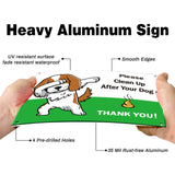 Aluminum Warning Sign, Rectangle with Word, Dog Pattern, 25x18x0.08cm