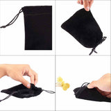 Velvet Jewelry Bags, Black, 17.5x12cm