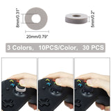30Pcs 2 color Joystick Sponge Ring, Flat Round, Mixed Color, 2x0.5cm, Hole: 8mm, 15pcs/color