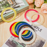 9 Rolls 9 Colors PET Adhesive Tapes, Violin Fingering Tape, Desktop Location Identifier Tape, Whiteboard Marking Traceless Tape, Mixed Color, 3mm, about 66m/roll, 1 roll/color