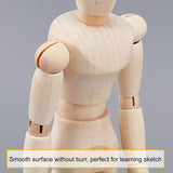 Unfinished Blank Wooden Puppet, for DIY Hand Painting Crafts, Antique White, 136.5~215x43~58x27~55.5mm, 4pcs/set