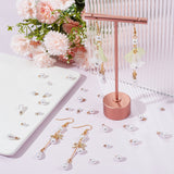 120Pcs 4 Style Plastic Imitation Pearl Charms, with Brass Finding, Cadmium Free & Lead Free, Teardrop/Round, Real 24K Gold Plated, 13x5.5mm, Hole: 1.5mm, 30pcs/style