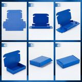 Foldable Cardboard Mailer Boxes, Shipping Box, Rectangle, Royal Blue, finished product: 12.7x8.2x2.8cm